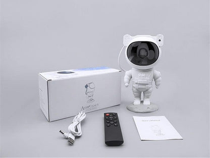 Astronaut Galaxy Projector 360° Adjustable Night Light Lamp With Remote Control Spaceman Suitable For Gaming Room,Home Theater,Kids Adult Bedroom And Birthday - Plastic, Led, White