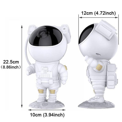 Astronaut Galaxy Projector 360° Adjustable Night Light Lamp With Remote Control Spaceman Suitable For Gaming Room,Home Theater,Kids Adult Bedroom And Birthday - Plastic, Led, White